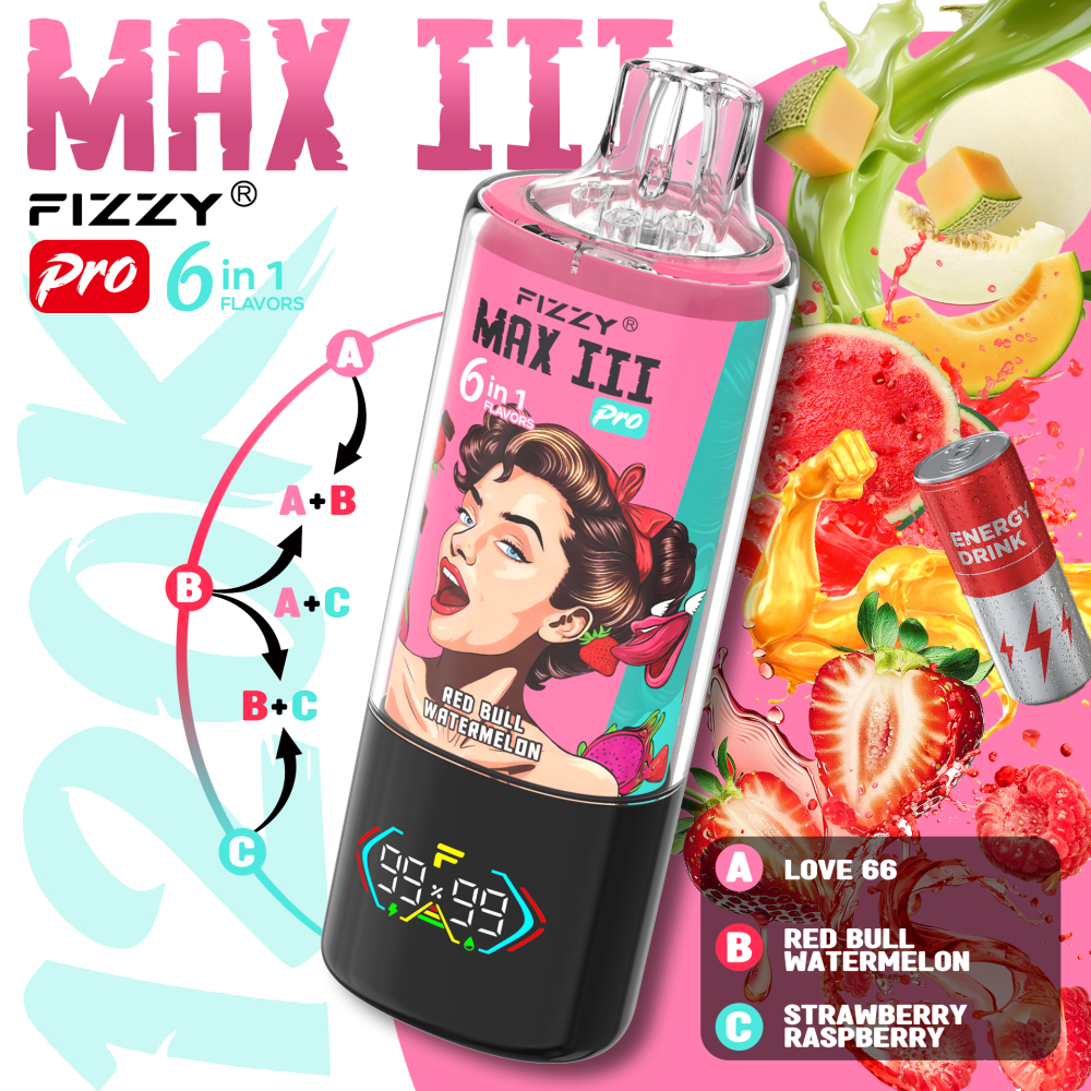 Fizzy Max III Pro 120K 6in1 Disposable Vape EU Stock Wholesale Price European Warehouse Shipping