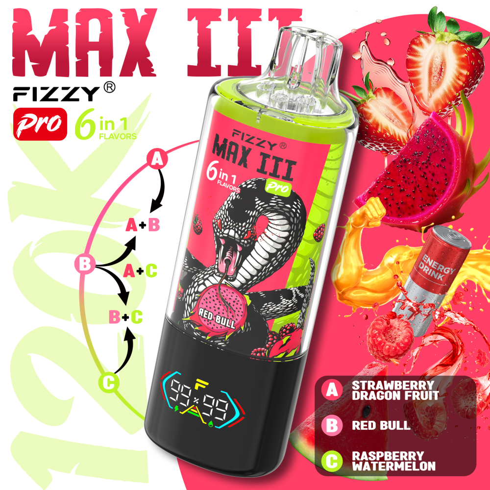 Fizzy Max III Pro 120K 6in1 Disposable Vape EU Stock Wholesale Price European Warehouse Shipping