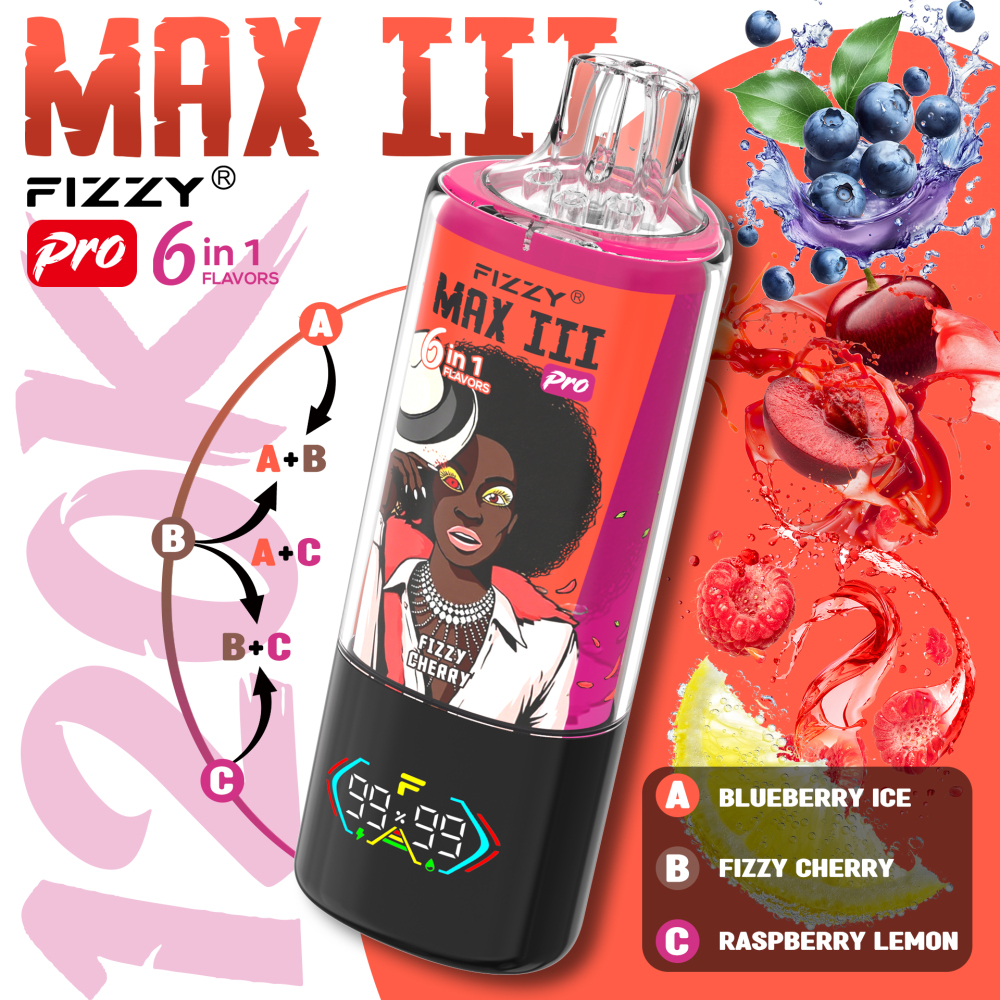 Fizzy Max III Pro 120K 6in1 Disposable Vape EU Stock Wholesale Price European Warehouse Shipping