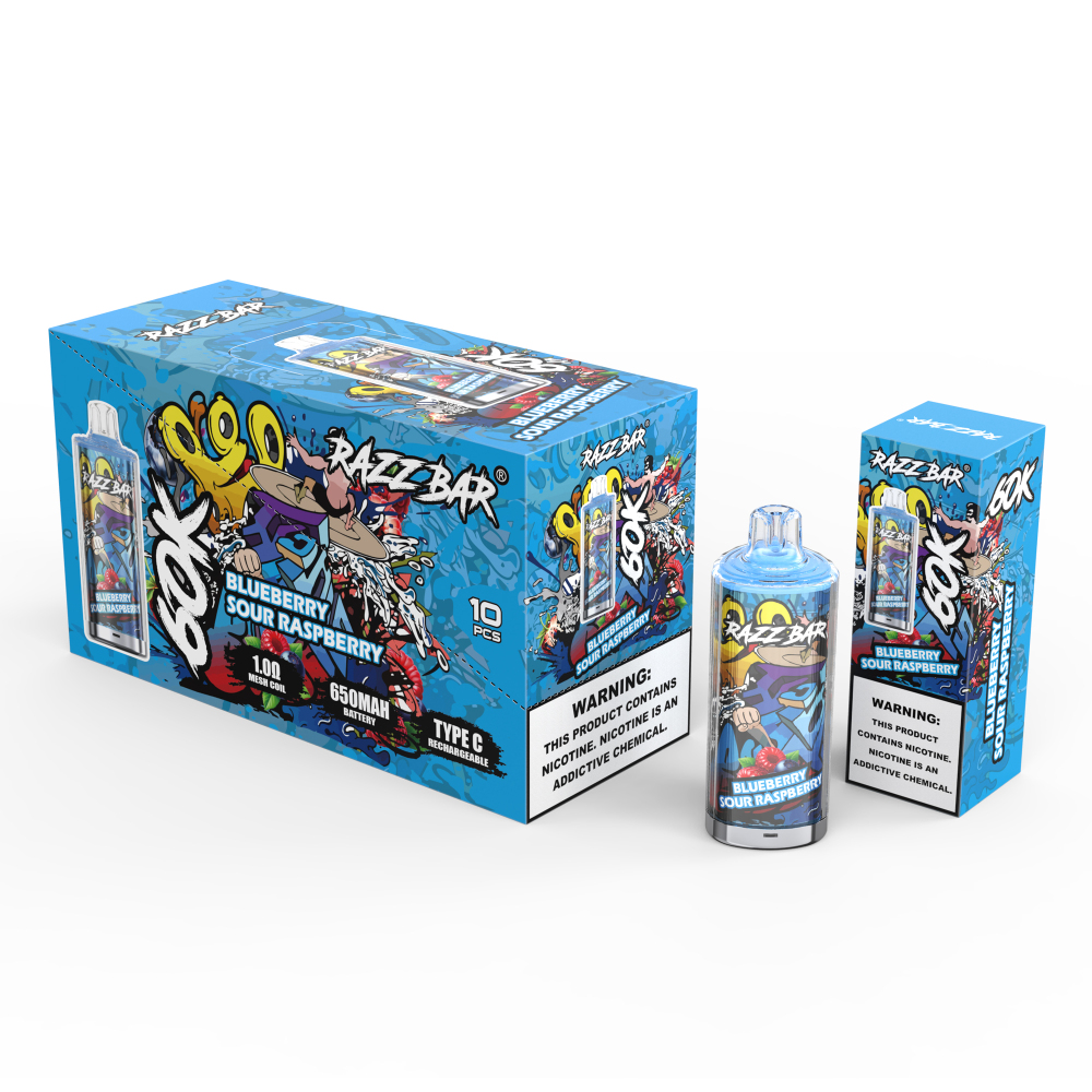 Razz Bar 60K Crystal Disposable Vape 60000 Puffs 2% 5% High Capacity Vape EU Warehouse Shipping