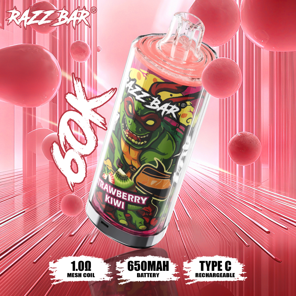 Razz Bar 60K Crystal Disposable Vape 60000 Puffs 2% 5% High Capacity Vape EU Warehouse Shipping