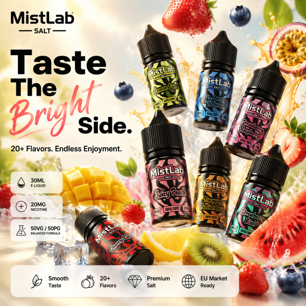 Mist Lab 30ml Nicotine Salt Vape Juice 20mg Smooth Flavor Long Lasting E-Liquid Wholesale & Retail Supply