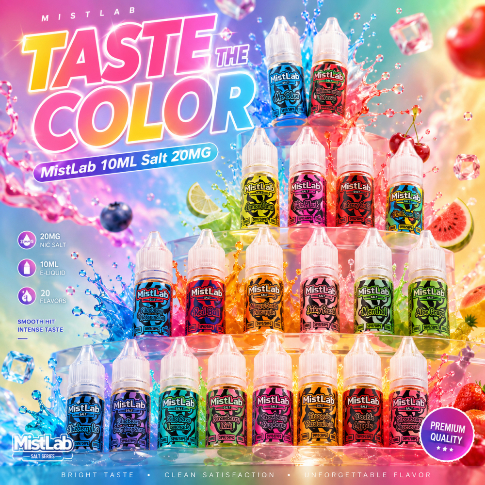 Mist Lab 10ml E-Liquid 20mg/50mg Nicotine Salt Premium Vape Juice Multi Flavors Smooth Throat Hit