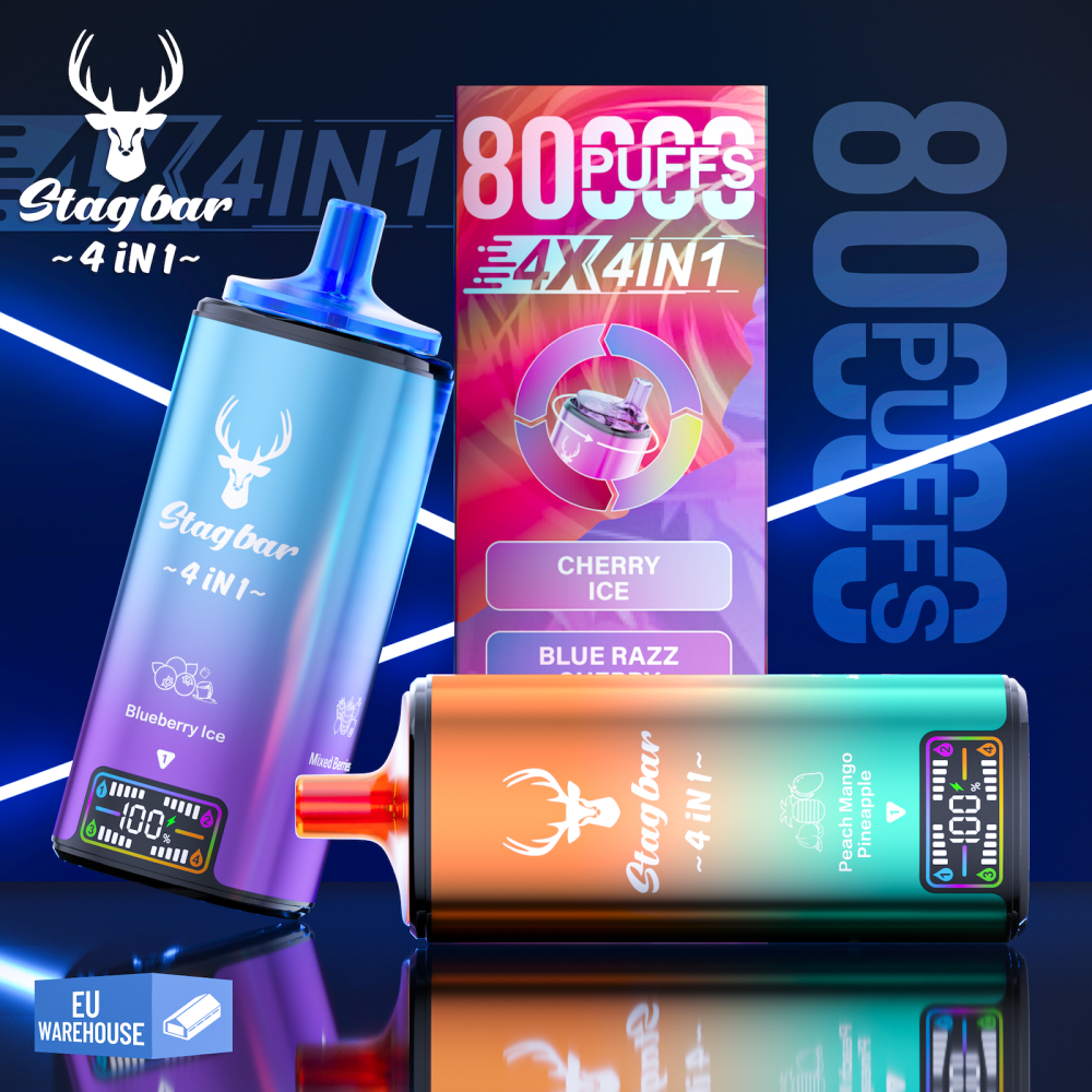 Stag Bar 4 In 1 80000 80K Puffs Four Flavors Disposable Vape 2% 5% Nicotine  | Vape Factory Direct Selling