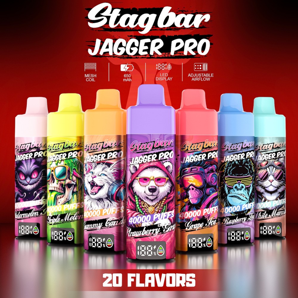 Stag Bar Jagger Pro 40K Puffs Airflow Adjustable High-Quality Bulk Solution For EU & US Retailers