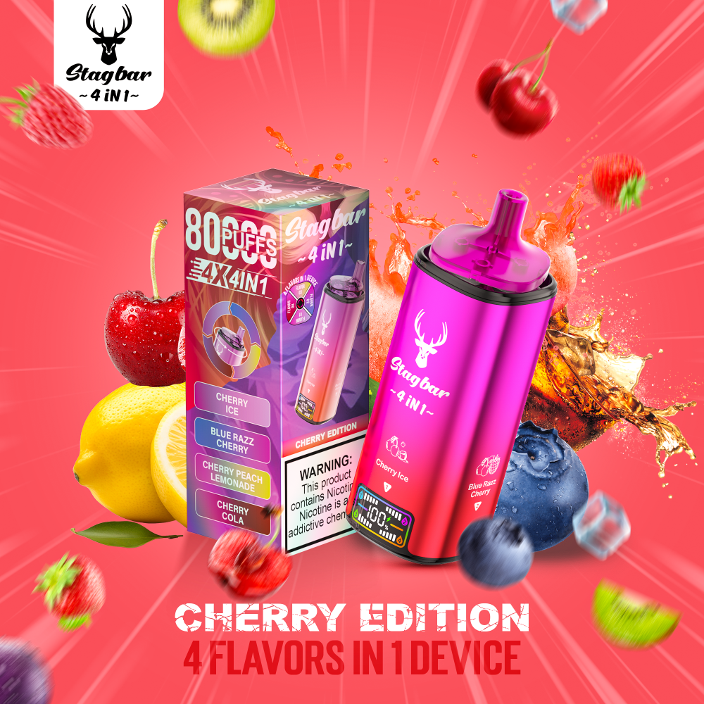 Stag Bar 4 In 1 80000 80K Puffs Four Flavors Disposable Vape 2% 5% Nicotine  | Vape Factory Direct Selling