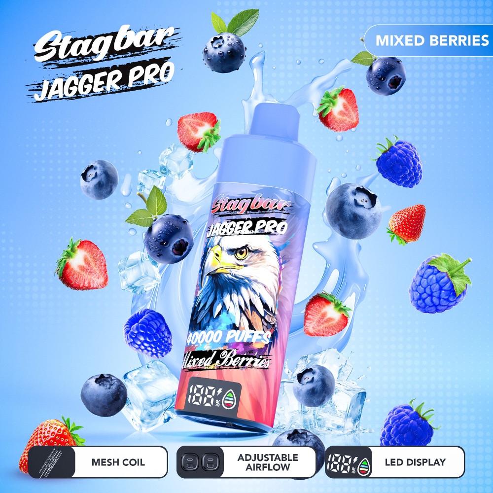 Stag Bar Jagger Pro 40K Puffs Airflow Adjustable High-Quality Bulk Solution For EU & US Retailers