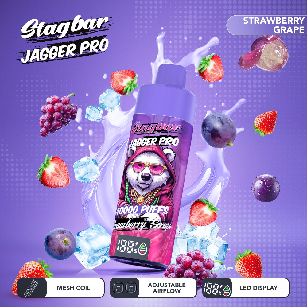 Stag Bar Jagger Pro 40K Puffs Airflow Adjustable High-Quality Bulk Solution For EU & US Retailers