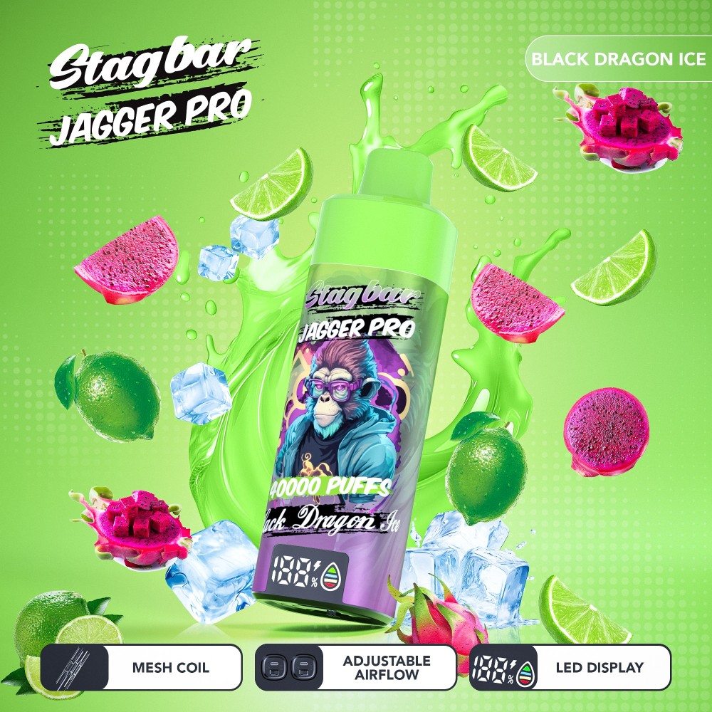 Stag Bar Jagger Pro 40K Puffs Airflow Adjustable High-Quality Bulk Solution For EU & US Retailers