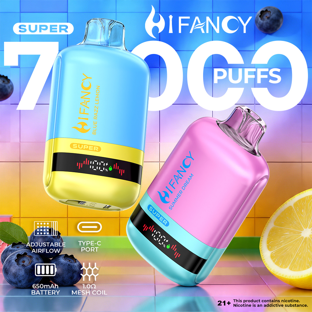 Hifancy 70000 Puffs 10 Flavors 70k Disposable Vape Airflow Adjustable EU Warehouse Shipping