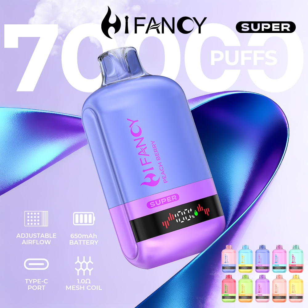 Hifancy 70000 Puffs 10 Flavors 70k Disposable Vape Airflow Adjustable EU Warehouse Shipping