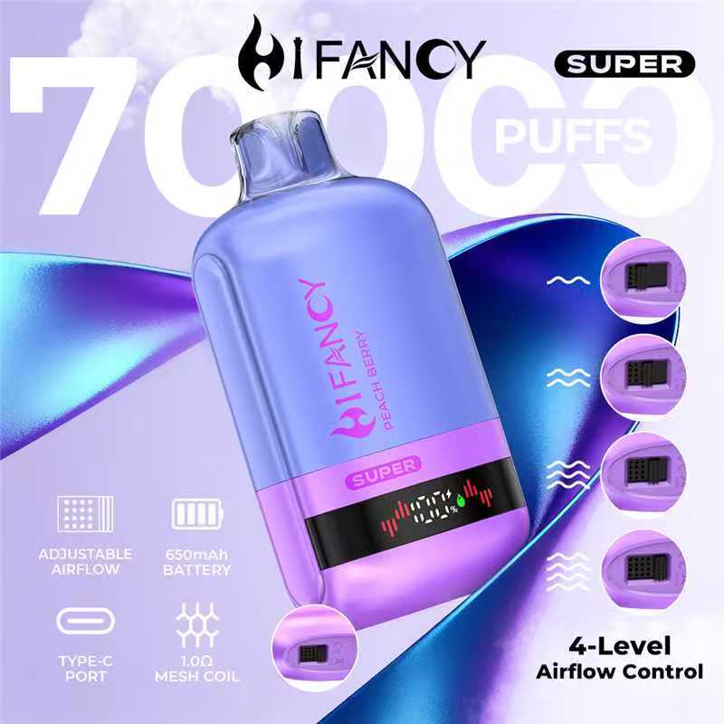 Hifancy 70000 Puffs 10 Flavors 70k Disposable Vape Airflow Adjustable EU Warehouse Shipping