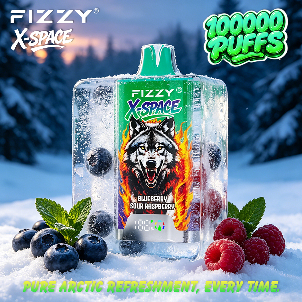 Fizzy X‑Space 100K Rechargeable Disposable Vape – 100,000 Puffs, Big Clouds, Smooth Flavor, EU Warehouse Fast Delivery