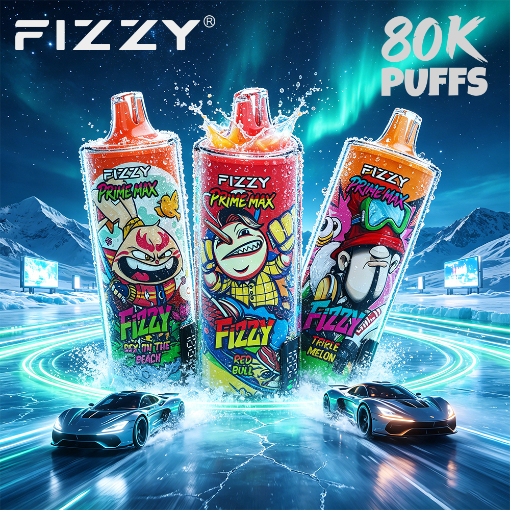 Fizzy Prime Max 80K Disposable Vape – 80,000 Puffs Dual Mesh Coil Vape with Smart Display & Rechargeable Battery EU Fast Shipping