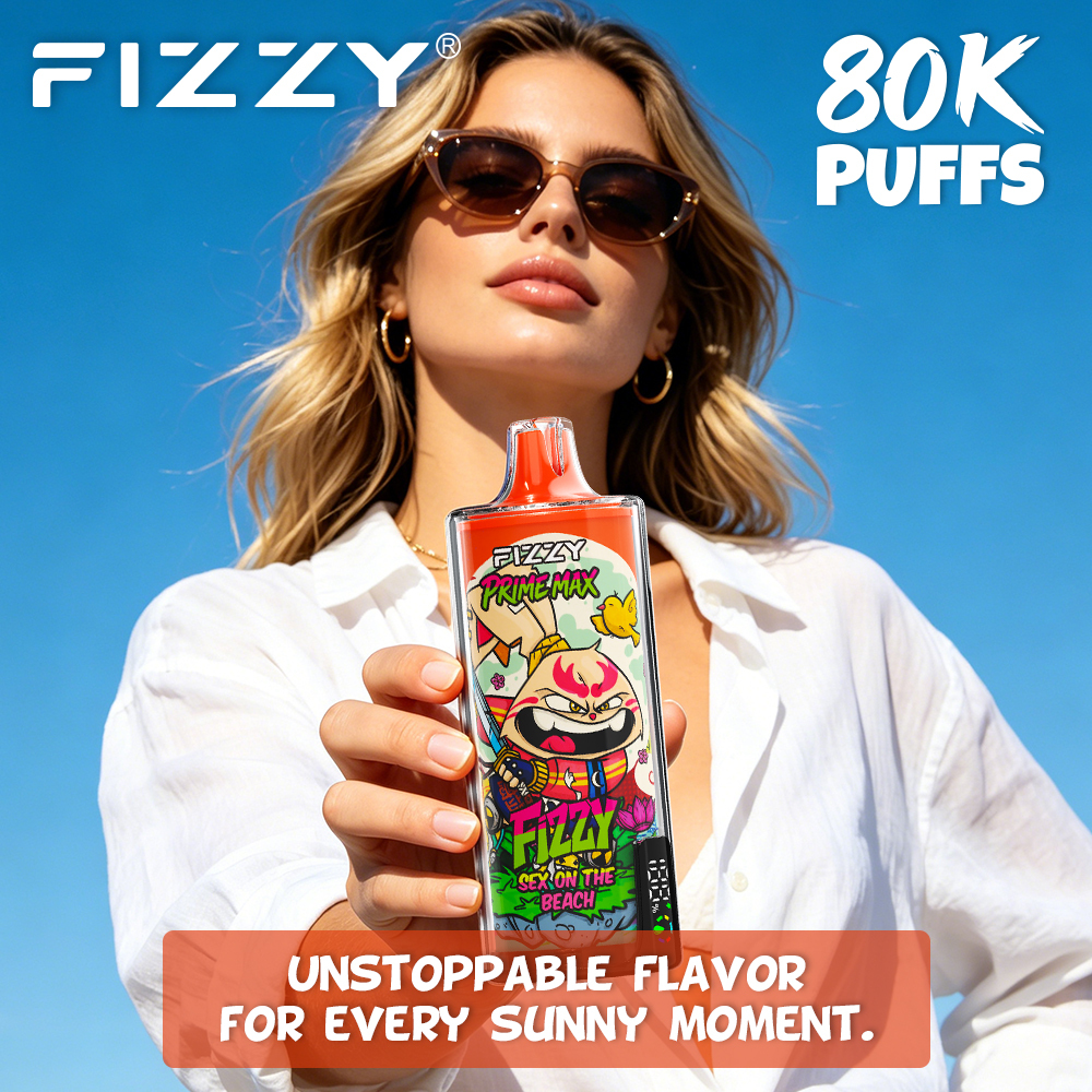 Fizzy Prime Max 80K Disposable Vape – 80,000 Puffs Dual Mesh Coil Vape with Smart Display & Rechargeable Battery EU Fast Shipping