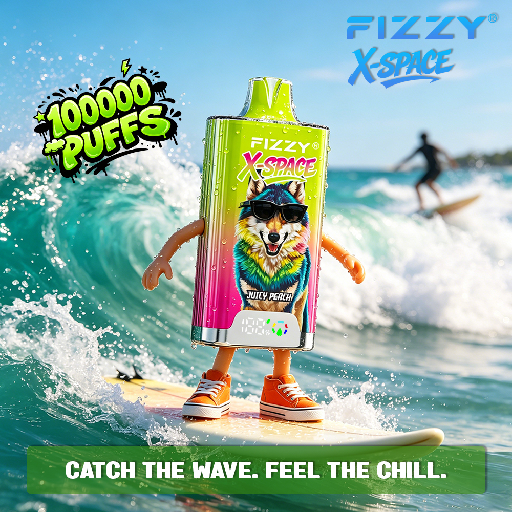 Fizzy X‑Space 100K Rechargeable Disposable Vape – 100,000 Puffs, Big Clouds, Smooth Flavor, EU Warehouse Fast Delivery