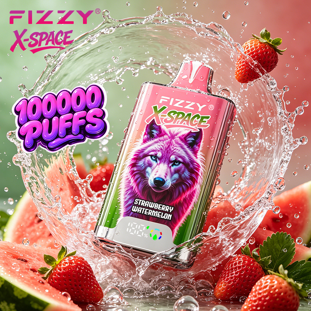 Fizzy X‑Space 100K Rechargeable Disposable Vape – 100,000 Puffs, Big Clouds, Smooth Flavor, EU Warehouse Fast Delivery