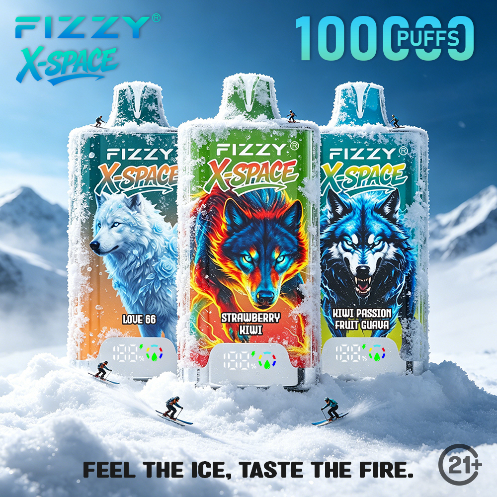 Fizzy X‑Space 100K Rechargeable Disposable Vape – 100,000 Puffs, Big Clouds, Smooth Flavor, EU Warehouse Fast Delivery