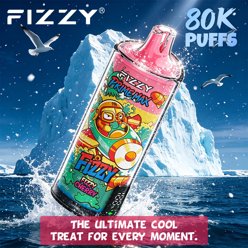 Fizzy Prime Max 80K Disposable Vape – 80,000 Puffs Dual Mesh Coil Vape with Smart Display & Rechargeable Battery EU Fast Shipping
