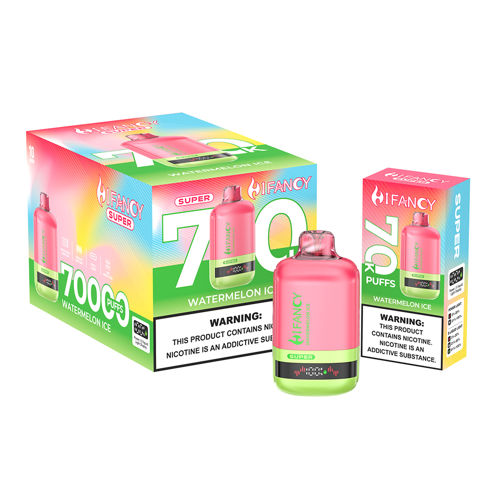 Hifancy Super 70K Disposable Vape – 70,000 Puffs, 4-Level Airflow, Smart Oil & LED Display, Rechargeable