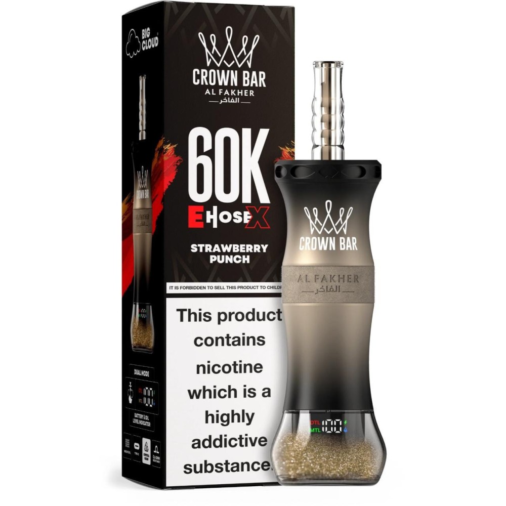 Al Fakher Crown Bar 60000 E-Hose X Disposable Vape EU Warehouse Fast Shipping Vape