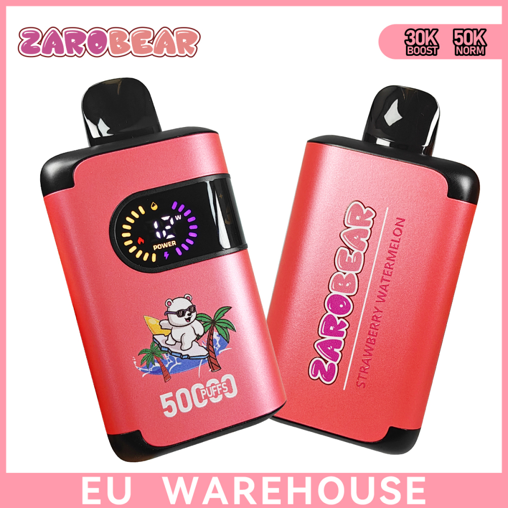Germany Warehouse Fast Shipping Zarobear 50K Puffs Airflow/Wattage Adjustable Wholesale Disposable Vape
