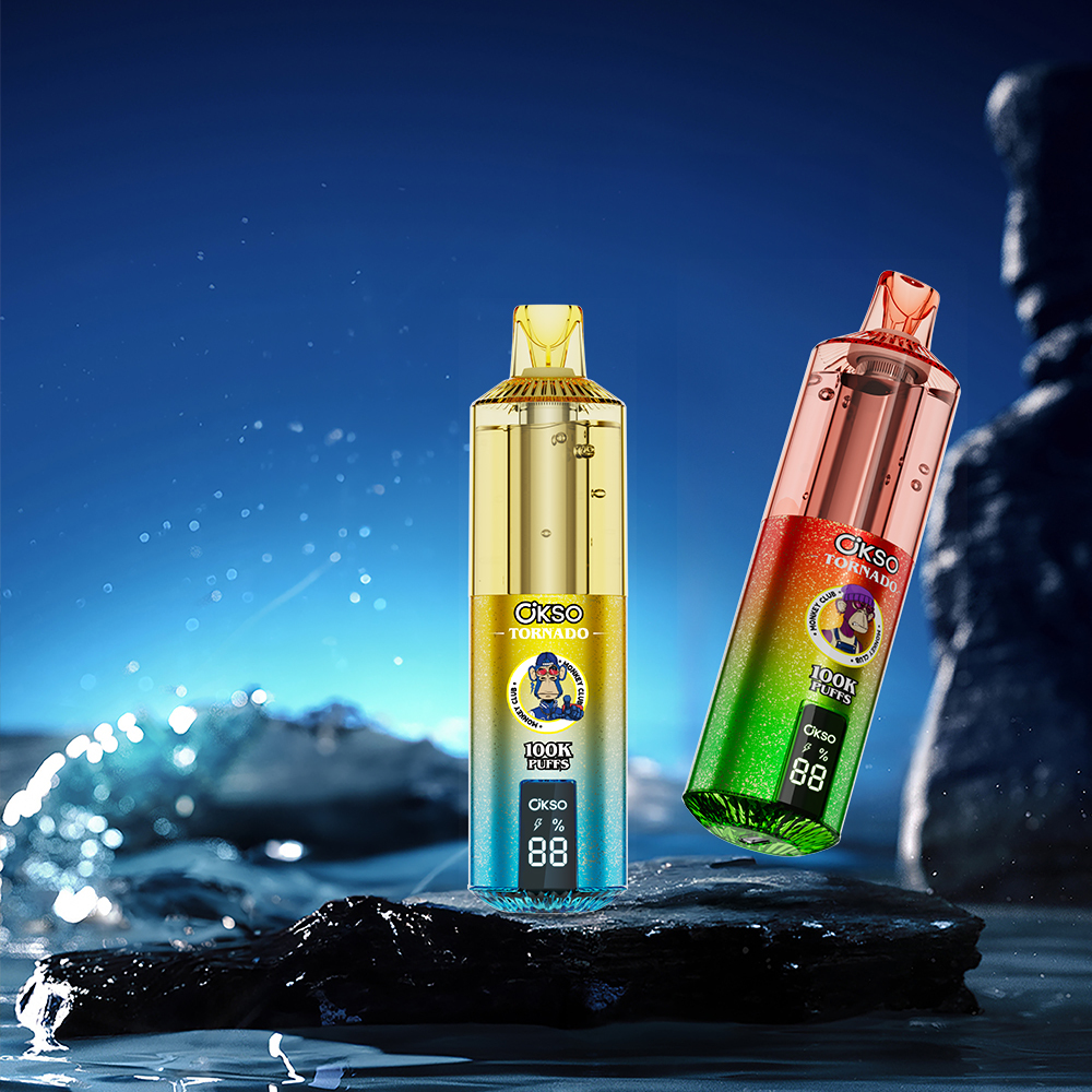 OKSO Tornado 100K Puffs Visual Oil Vape – RGB LED Display Disposable High Puff Vape