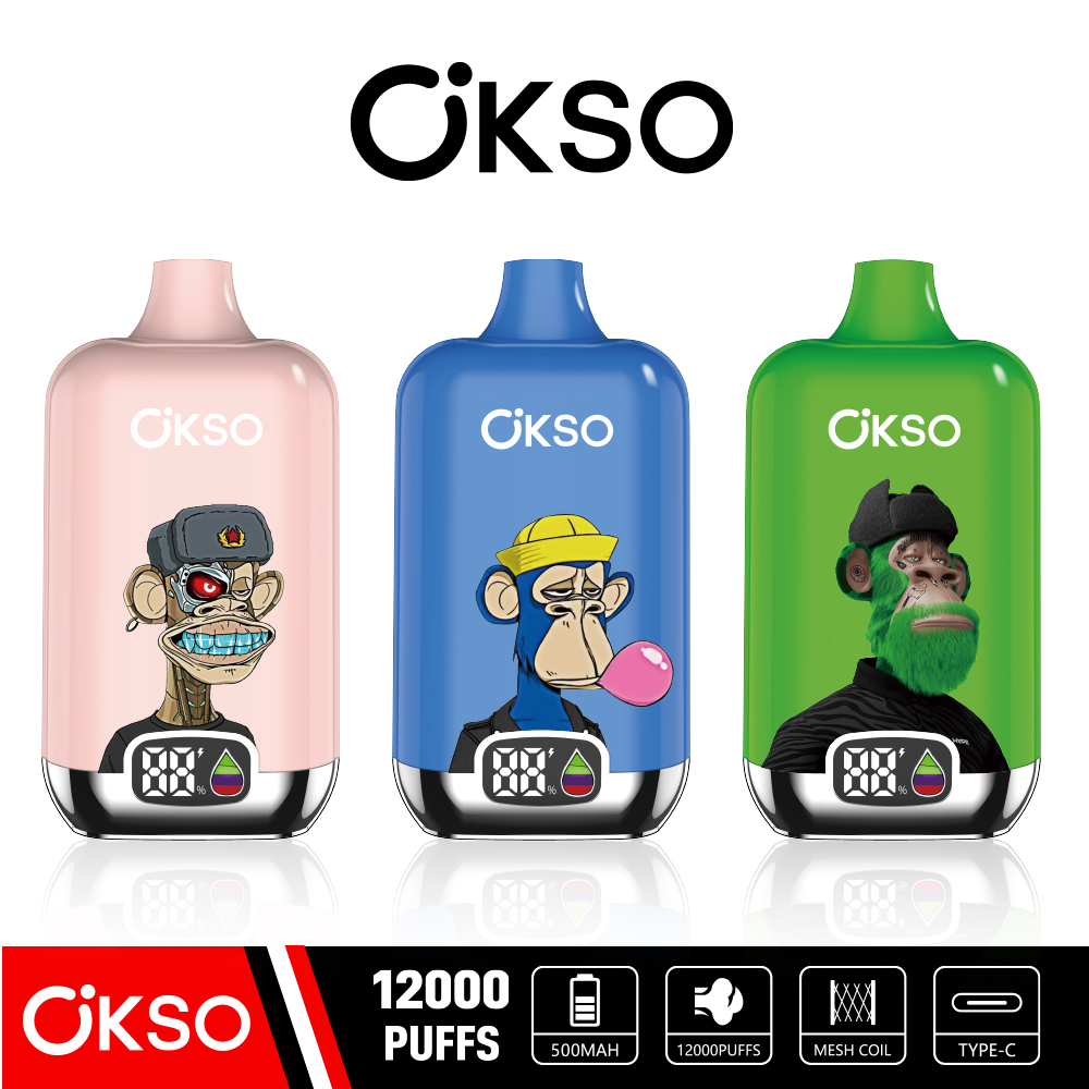 OKSO Digital Box 12K Disposable Vape – LED Screen 28 Flavors High Puff Vape Device