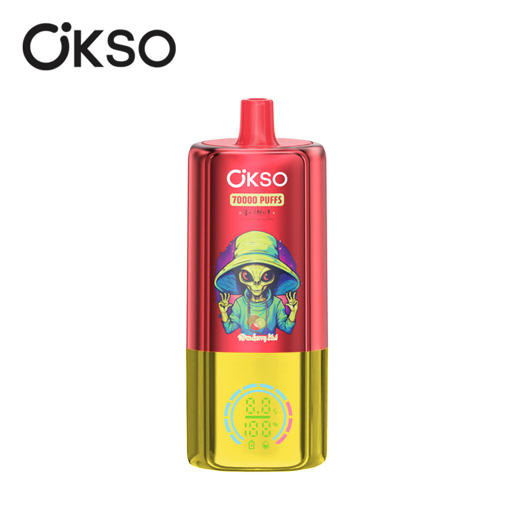 OKSO 70K Puffs 3-in-1 Disposable Vape – Triple Flavor Switch Vape Pen Smart LED Screen Rechargeable Big Puff EU Warehouse Vape