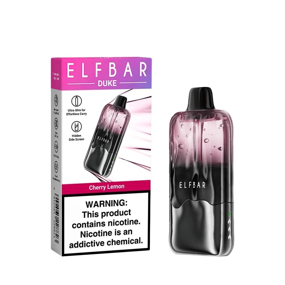 ELFBAR DUKE 30K Disposable Vape – Hidden Screen 3-Level Power Adjustable Vape 30000 Puffs Rechargeable Gravity System USB-C Fast Charge