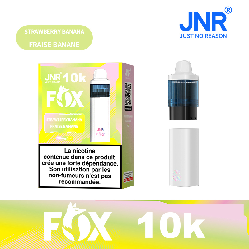 JNR FOX 10K Puffs Pod Kit | TPD Vape System with 2ml Pod, 10ml Refill Tank & 800mAh Rechargeable Battery