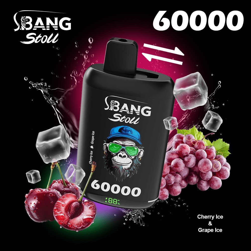 Bang Leader Stoll 60K Puffs 2 IN 1 Vape | 60000 Puff Disposable Vape with Double Flavor System, 40ml E-Liquid, Mesh Coil & 650mAh Battery