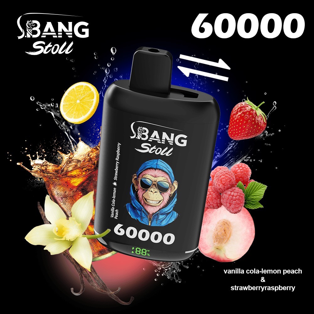 Bang Leader Stoll 60K Puffs 2 IN 1 Vape | 60000 Puff Disposable Vape with Double Flavor System, 40ml E-Liquid, Mesh Coil & 650mAh Battery