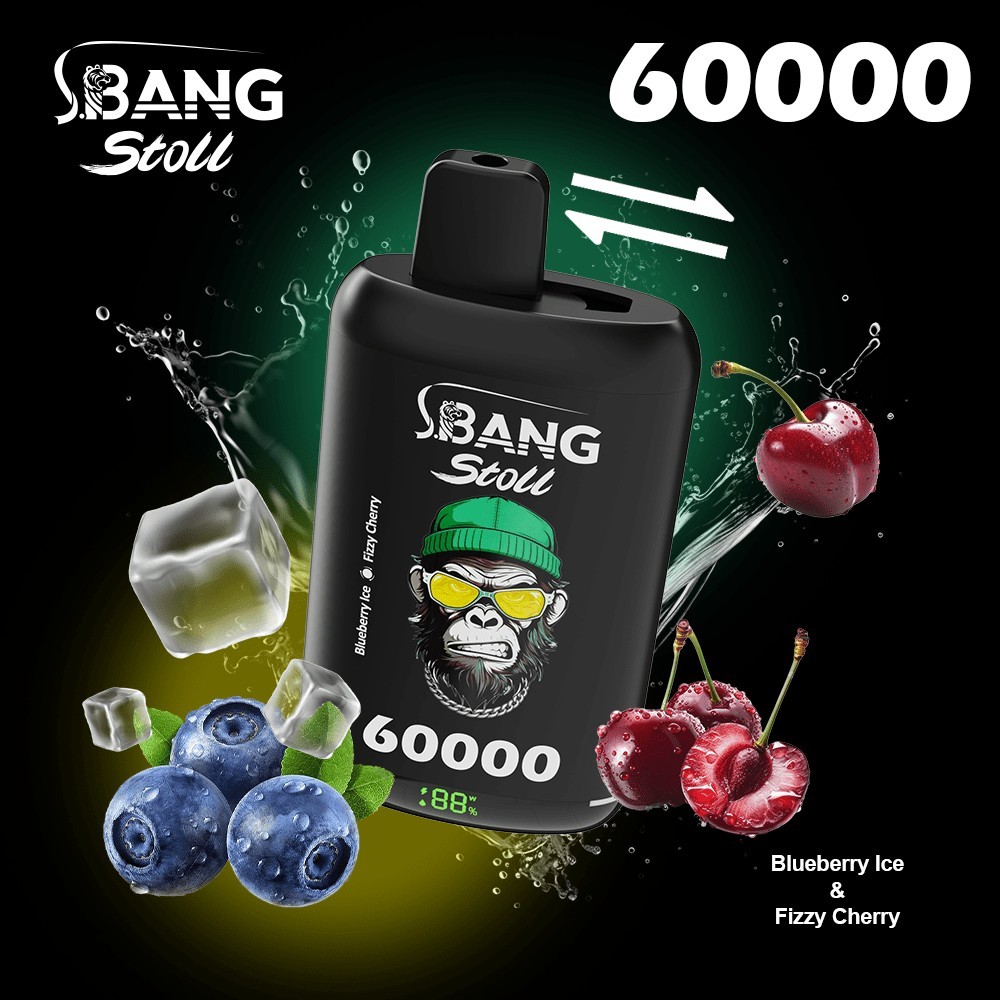 Bang Leader Stoll 60K Puffs 2 IN 1 Vape | 60000 Puff Disposable Vape with Double Flavor System, 40ml E-Liquid, Mesh Coil & 650mAh Battery