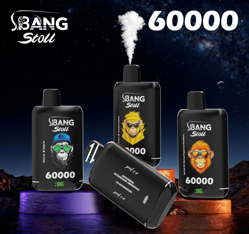 Bang Leader Stoll 60K Puffs 2 IN 1 Vape | 60000 Puff Disposable Vape with Double Flavor System, 40ml E-Liquid, Mesh Coil & 650mAh Battery