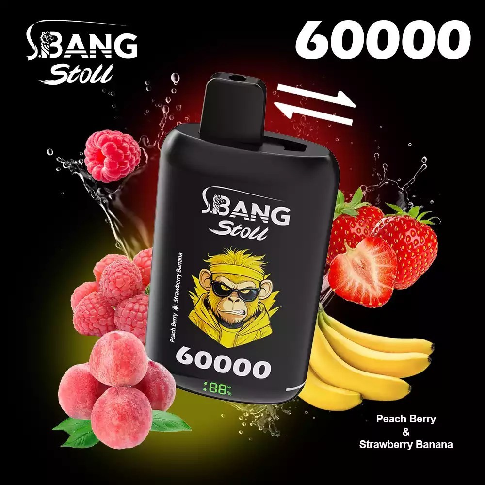 Bang Leader Stoll 60K Puffs 2 IN 1 Vape | 60000 Puff Disposable Vape with Double Flavor System, 40ml E-Liquid, Mesh Coil & 650mAh Battery