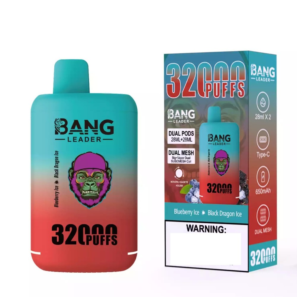 Bang Leader 32K Puffs Vape Wholesale | Long Lasting Rechargeable Disposable Vape with Dual Pod Technology, Large Capacity Design & Premium Flavor Experience