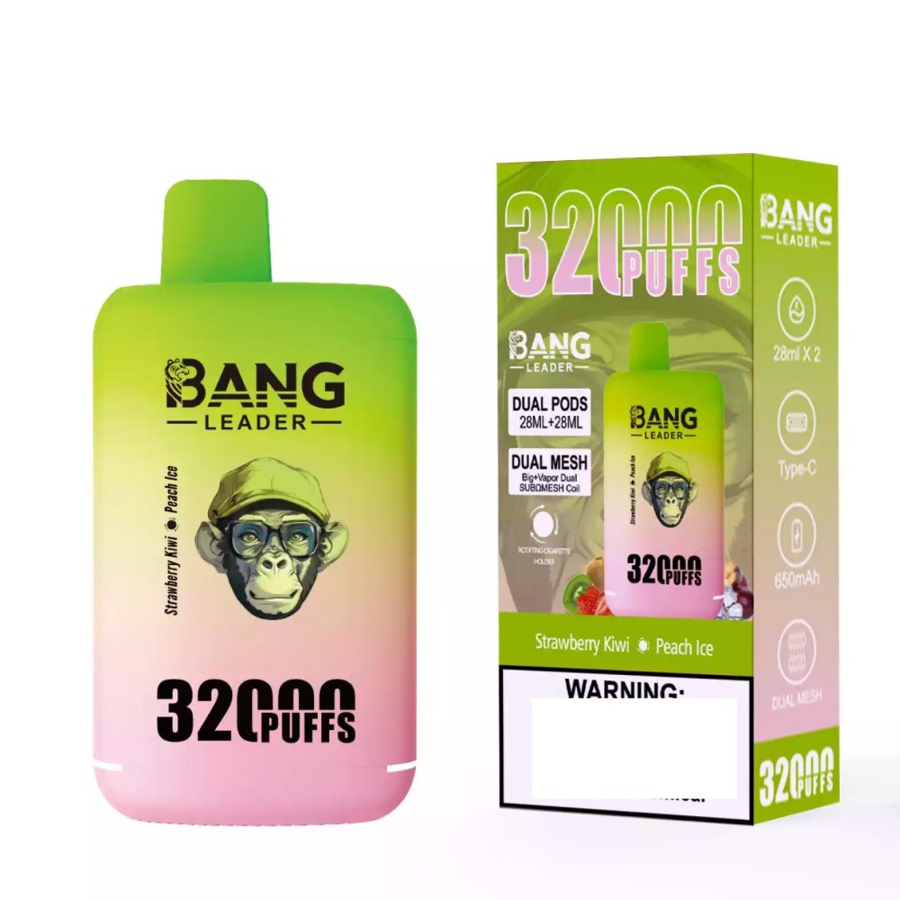 Bang Leader 32K Puffs Vape Wholesale | Long Lasting Rechargeable Disposable Vape with Dual Pod Technology, Large Capacity Design & Premium Flavor Experience