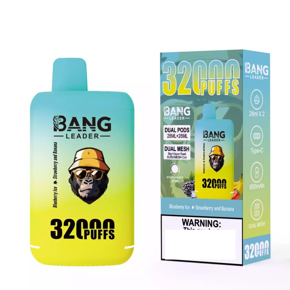 Bang Leader 32K Puffs Vape Wholesale | Long Lasting Rechargeable Disposable Vape with Dual Pod Technology, Large Capacity Design & Premium Flavor Experience
