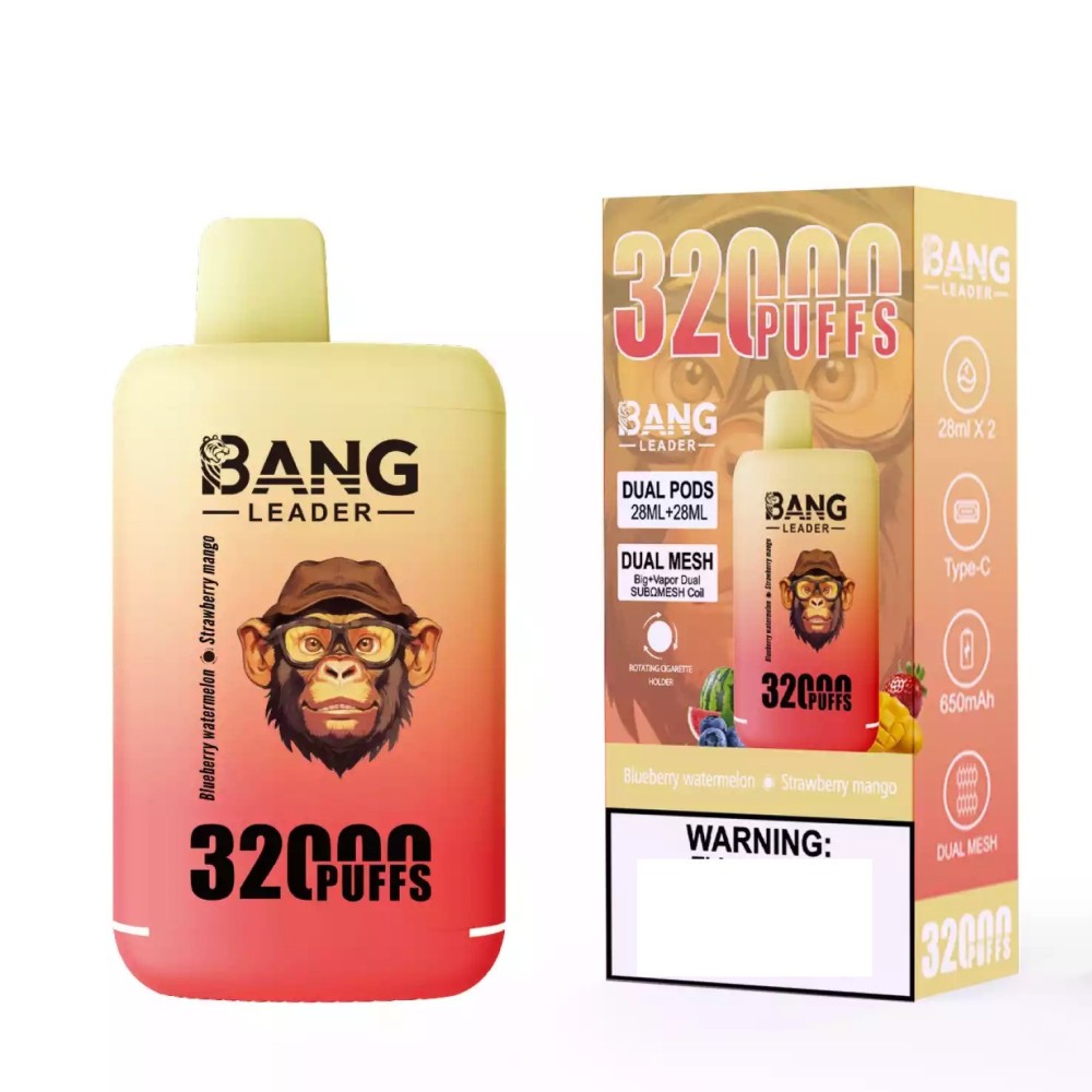 Bang Leader 32K Puffs Vape Wholesale | Long Lasting Rechargeable Disposable Vape with Dual Pod Technology, Large Capacity Design & Premium Flavor Experience