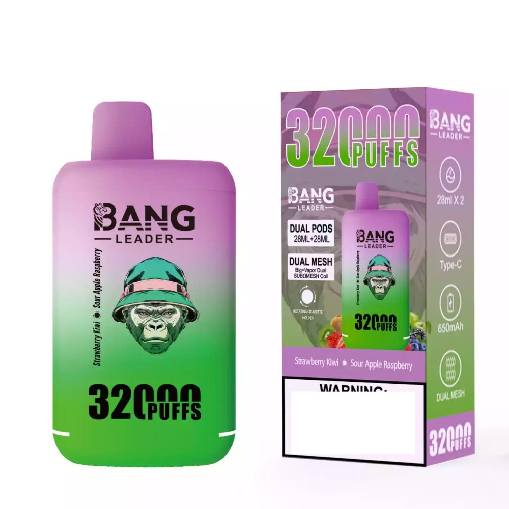 Bang Leader 32K Puffs Vape Wholesale | Long Lasting Rechargeable Disposable Vape with Dual Pod Technology, Large Capacity Design & Premium Flavor Experience