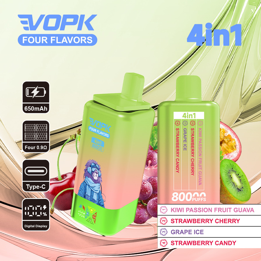 VOPK Four Flavors 80K Vape Wholesale | High Capacity Disposable Vape with Multi-Flavor System, LCD Screen & Premium Performance
