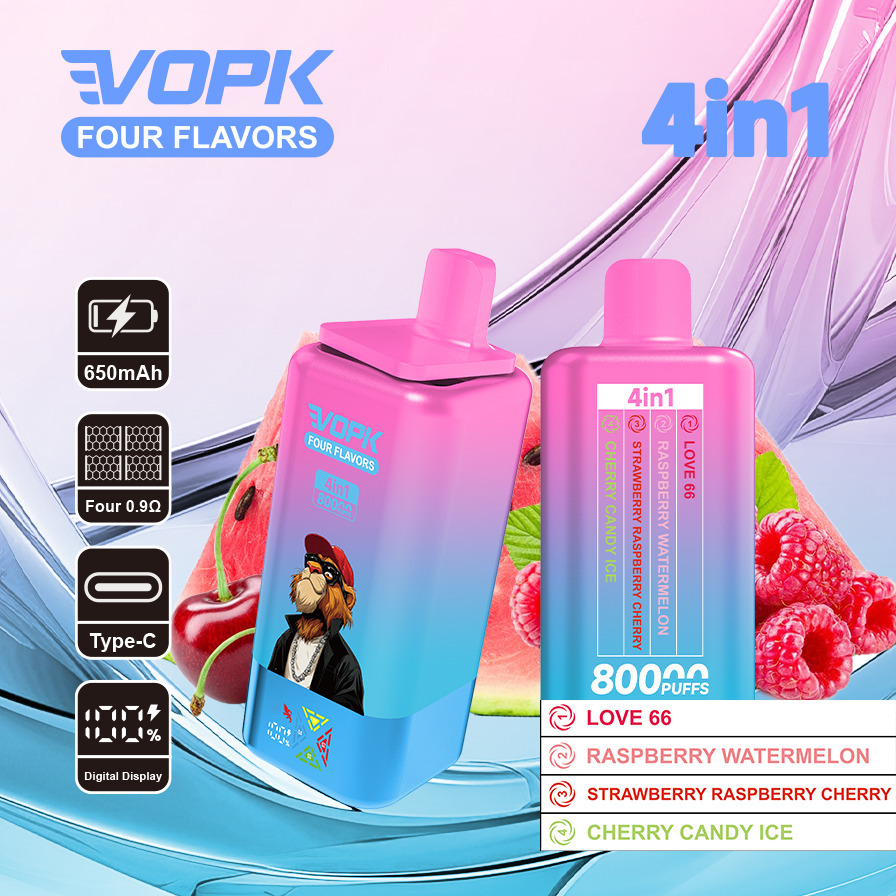 VOPK Four Flavors 80K Vape Wholesale | High Capacity Disposable Vape with Multi-Flavor System, LCD Screen & Premium Performance