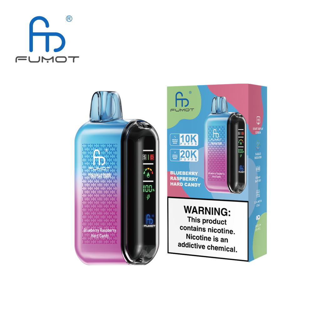 Fumot RandM Tornado 20000 Puffs Vape – Dual Mesh Coil, 850mAh Battery & Smart Display