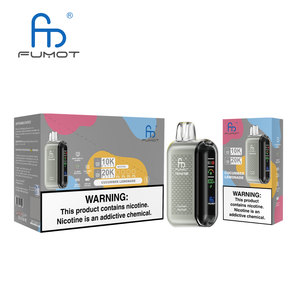 Fumot RandM Tornado 20000 Puffs Vape – Dual Mesh Coil, 850mAh Battery & Smart Display