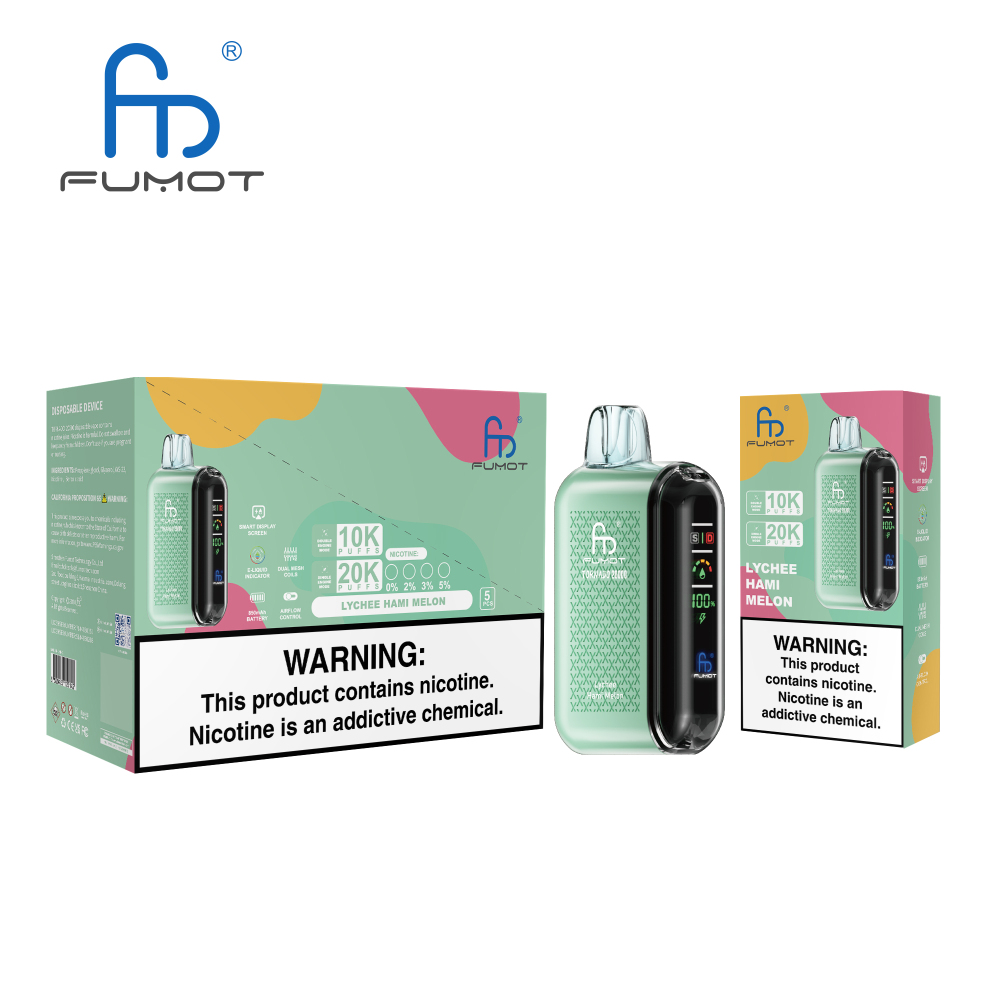Fumot RandM Tornado 20000 Puffs Vape – Dual Mesh Coil, 850mAh Battery & Smart Display