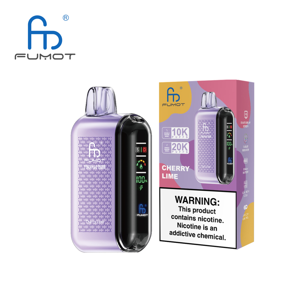 Fumot RandM Tornado 20000 Puffs Vape – Dual Mesh Coil, 850mAh Battery & Smart Display