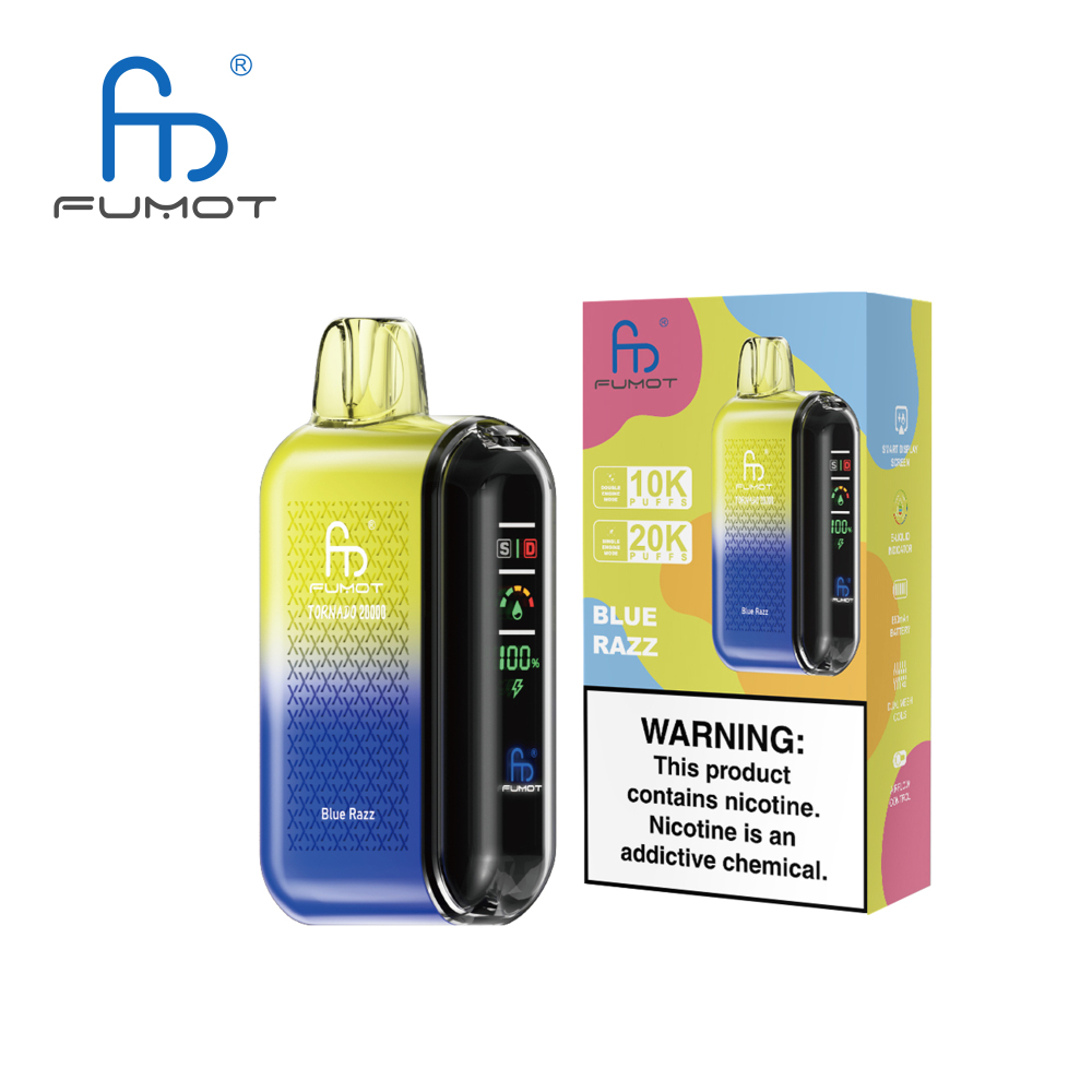 Fumot RandM Tornado 20000 Puffs Vape – Dual Mesh Coil, 850mAh Battery & Smart Display