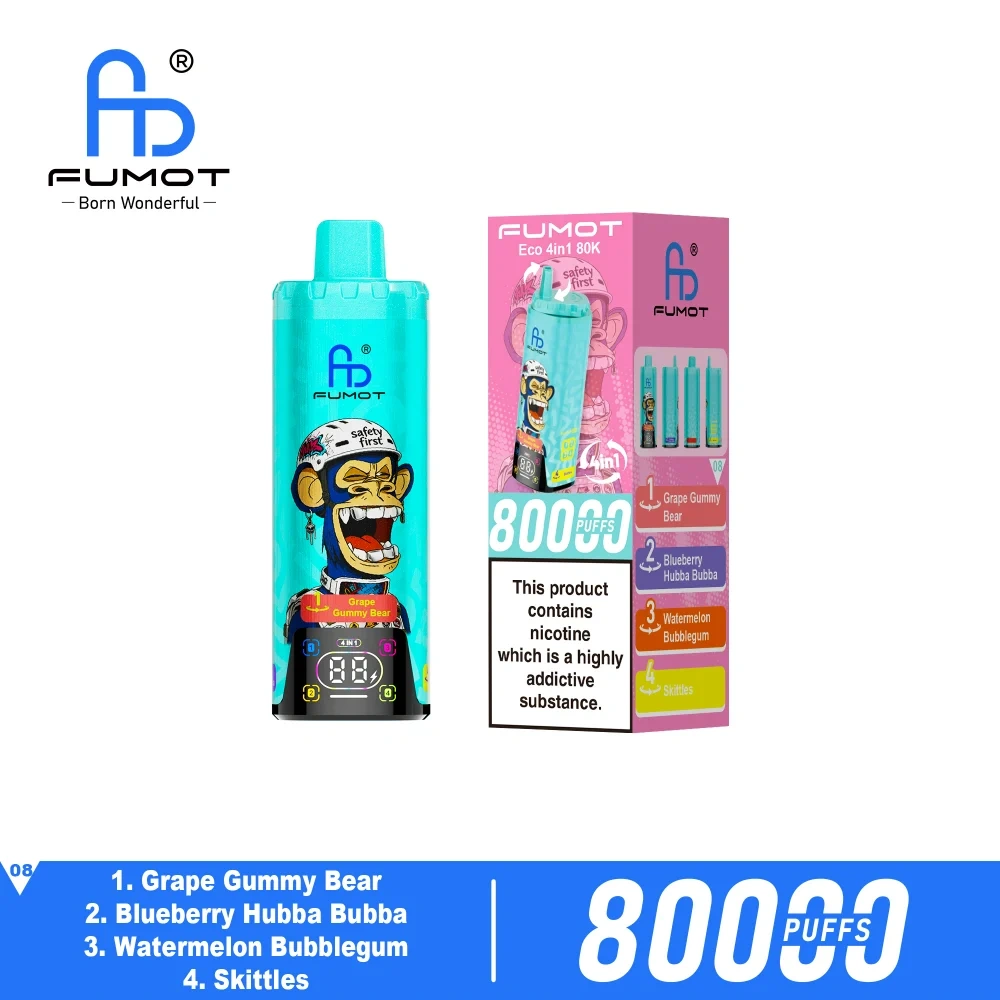 Vape Fumot Eco 4-in-1 80K Puffs – Quad Flavor Vape with 1000mAh Battery & Dual Mesh Coil
