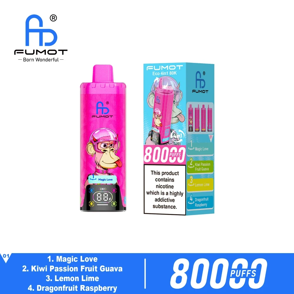 Vape Fumot Eco 4-in-1 80K Puffs – Quad Flavor Vape with 1000mAh Battery & Dual Mesh Coil